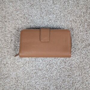 Kim Rogers Wallet Organizer Tan Clutch with Pen and Calculator Included